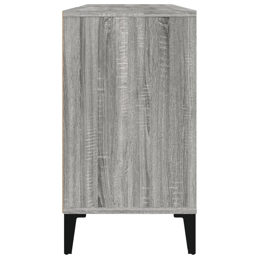 Meuble d'évier sonoma gris 80x33x60 cm bois d'ingénierie - 8
