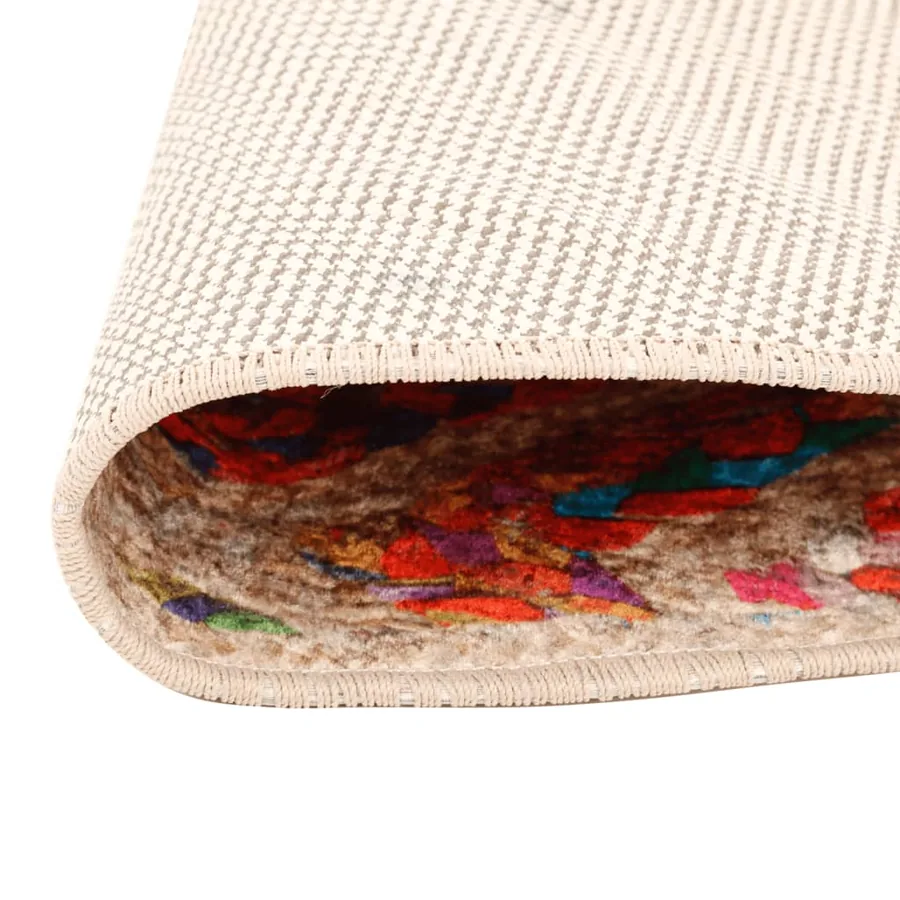 Tapis lavable multicolore Ø 120 cm - 3