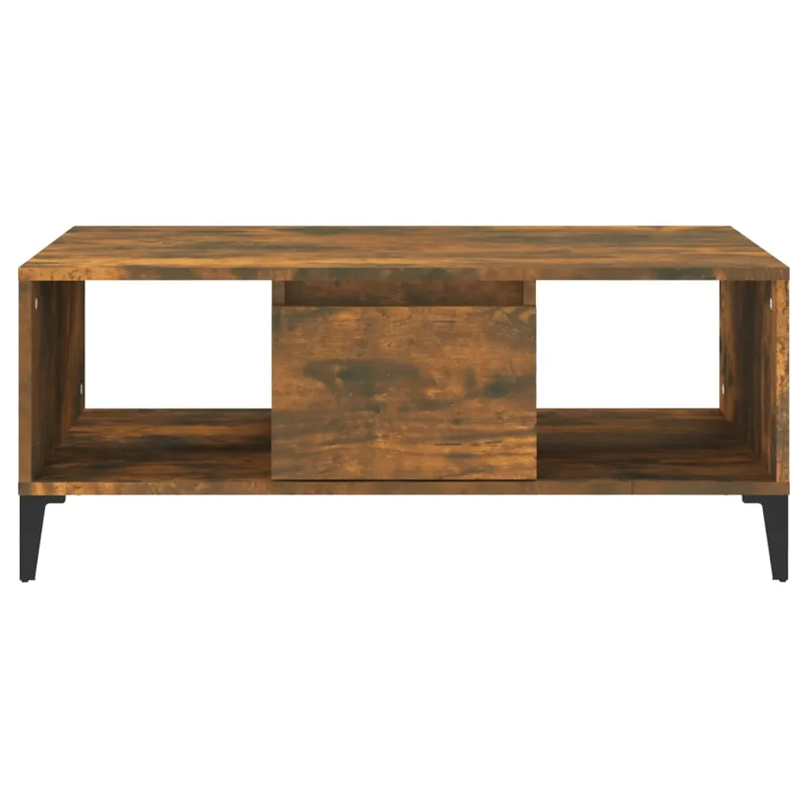 Table basse Chêne fumé 90x50x36,5 cm Bois d'ingénierie - 5