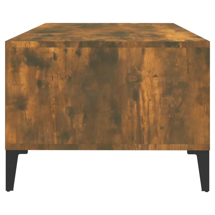 Table basse Chêne fumé 90x50x36,5 cm Bois d'ingénierie - 7