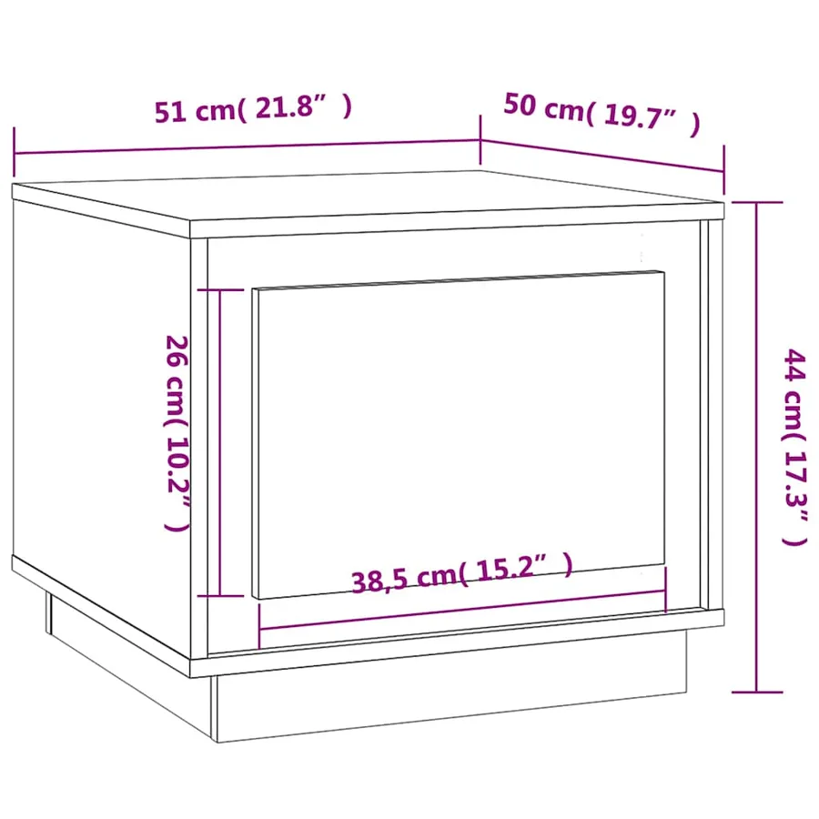 Table basse sonoma gris 51x50x44 cm bois d'ingénierie - 10