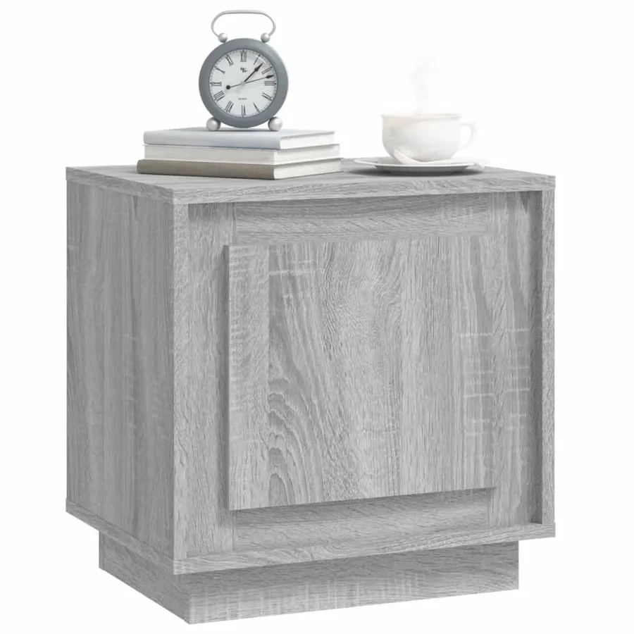 Table de chevet sonoma gris 44x35x45 cm bois d'ingénierie - 4