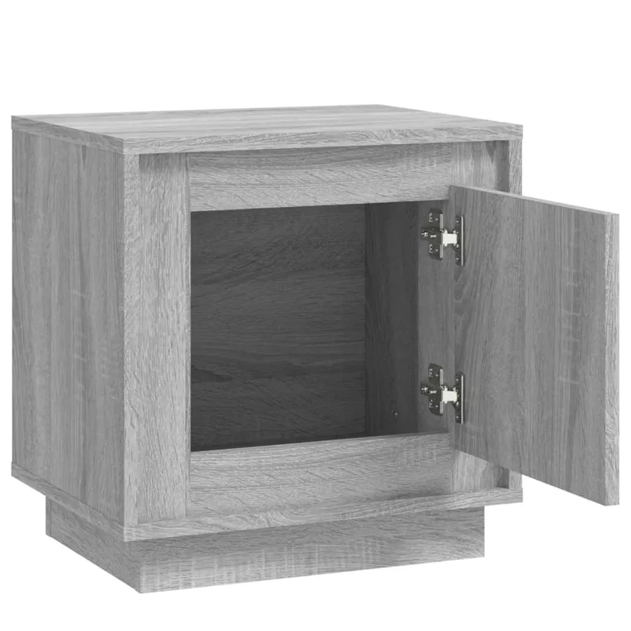Table de chevet sonoma gris 44x35x45 cm bois d'ingénierie - 6