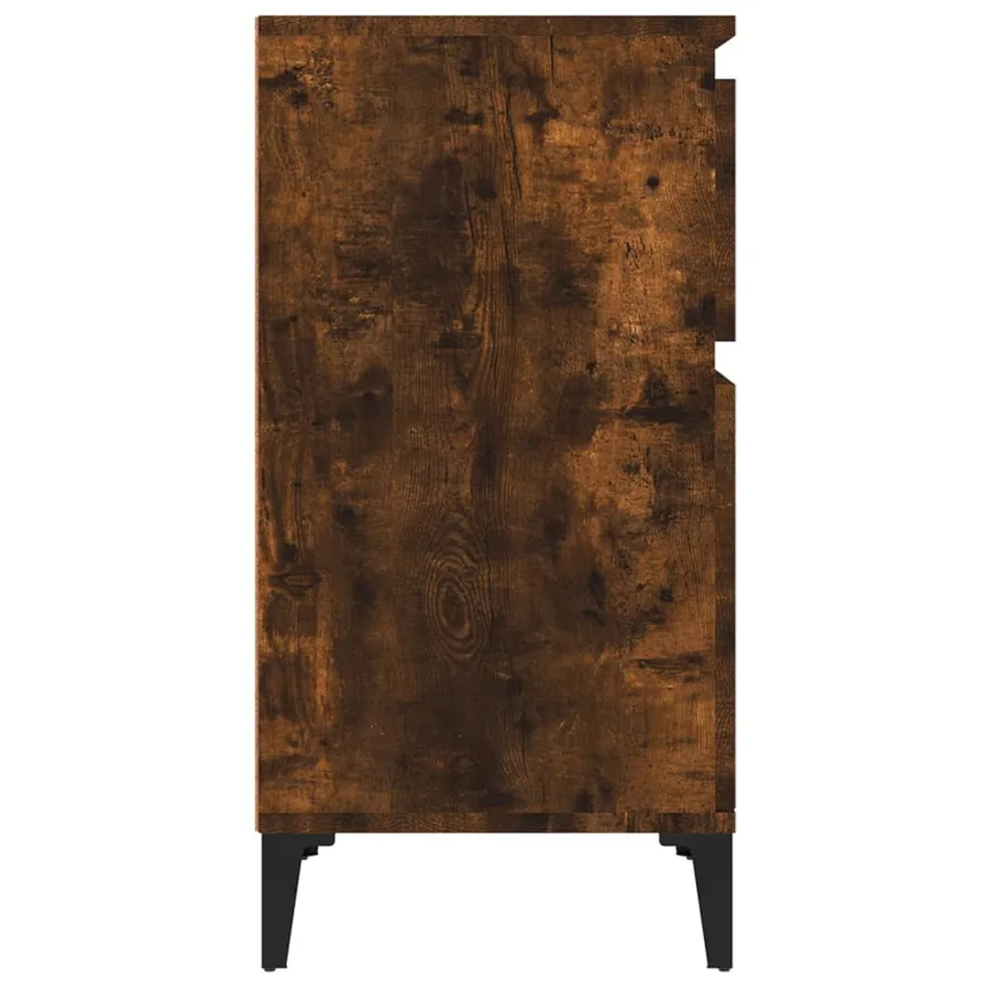Table de chevet chêne fumé 40x35x70 cm - 7