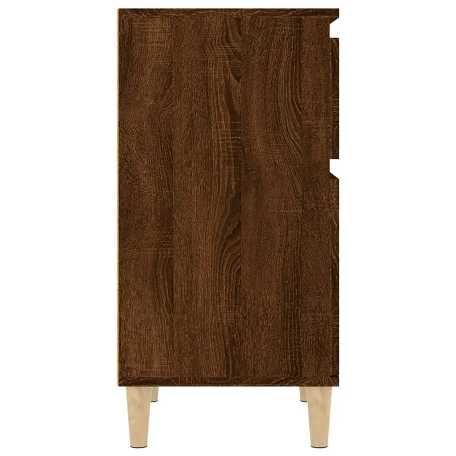 Tables de chevet 2 pcs chêne marron 40x35x70 cm - 7