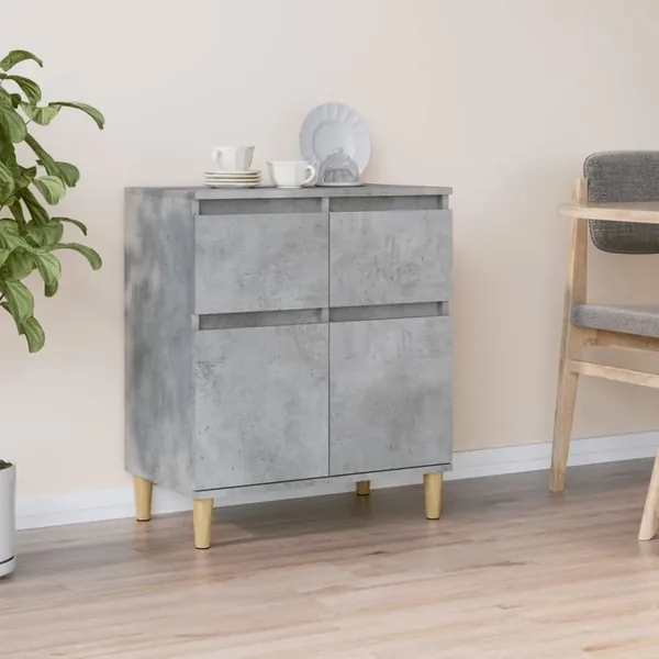 Buffet Gris béton 60x35x70 cm Bois d'ingénierie
