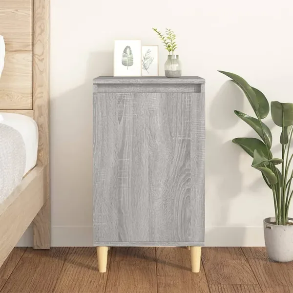 Table de chevet sonoma gris 40x35x70 cm bois d'ingénierie
