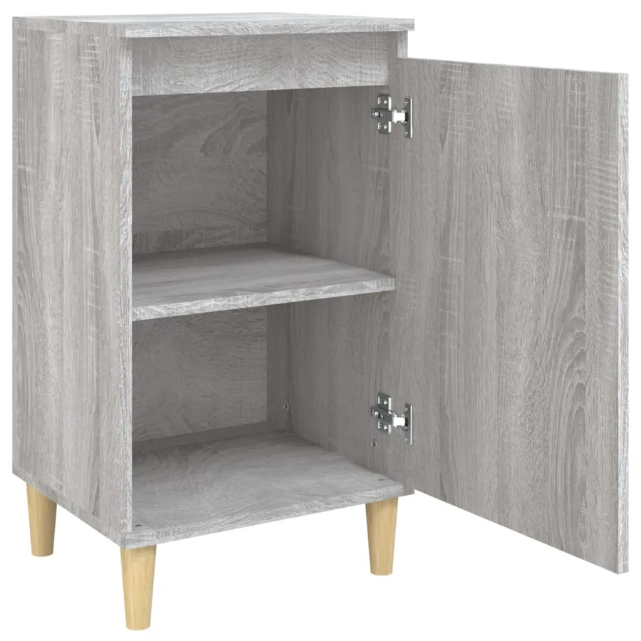Table de chevet sonoma gris 40x35x70 cm bois d'ingénierie - 6