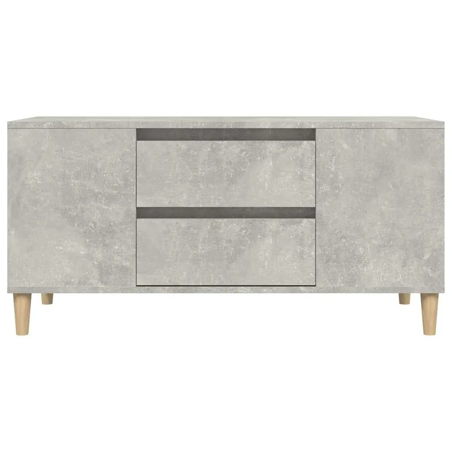 Meuble TV Gris béton 102x44,5x50 cm Bois d'ingénierie - 7