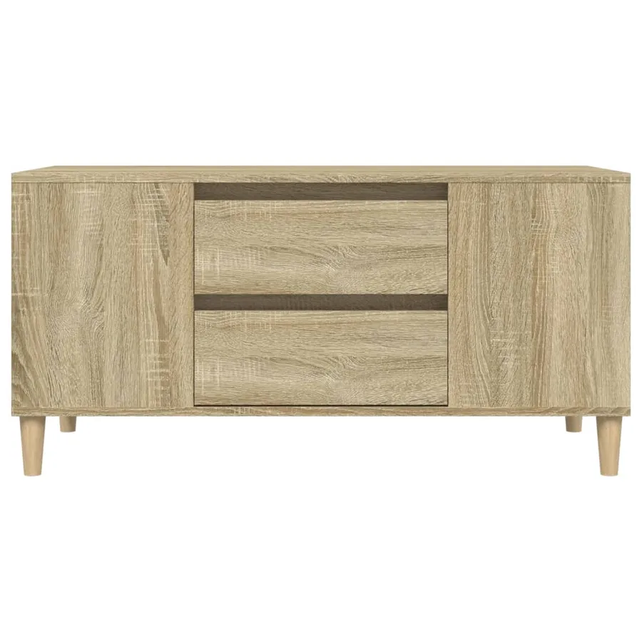 Meuble TV Chêne sonoma 102x44,5x50 cm Bois d'ingénierie - 7