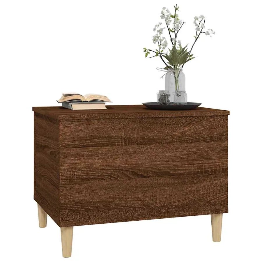 Table basse Chêne marron 60x44,5x45 cm Bois d'ingénierie - 7