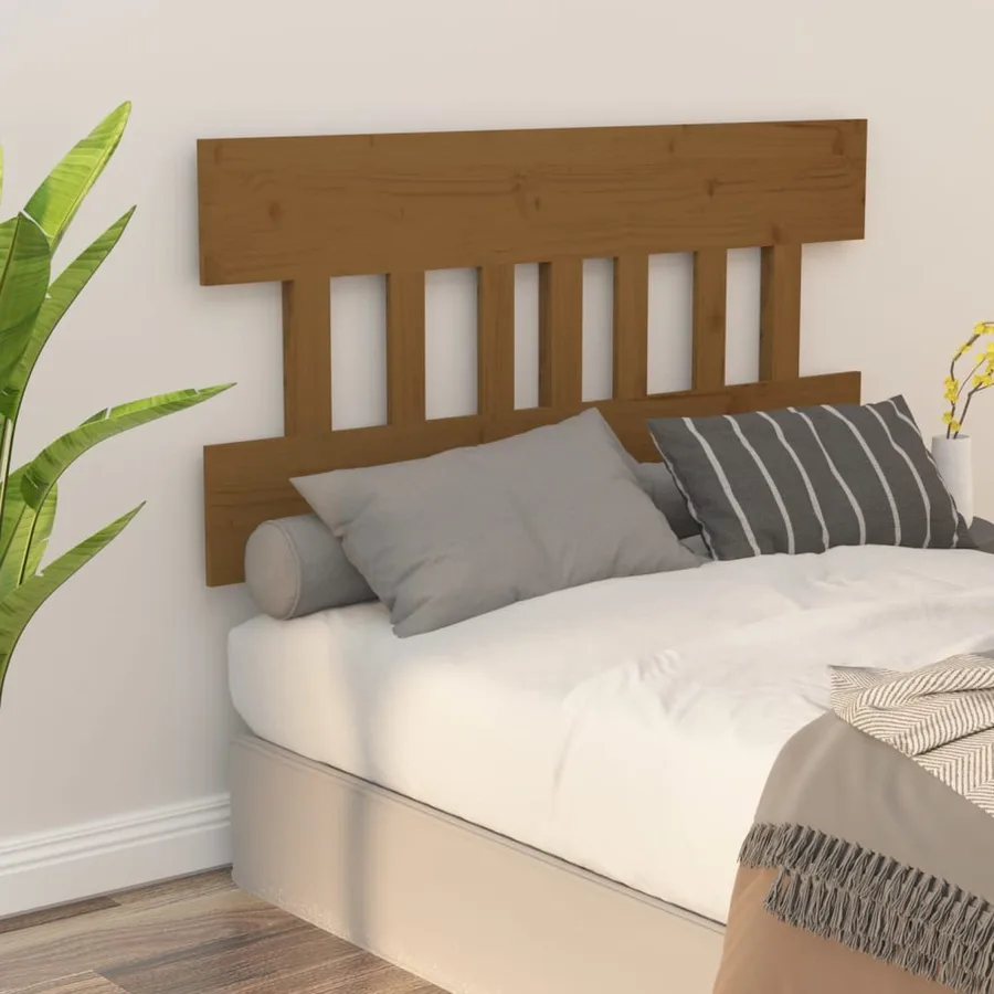 Tête de lit Marron miel 183,5x3x81 cm Bois massif de pin - 5
