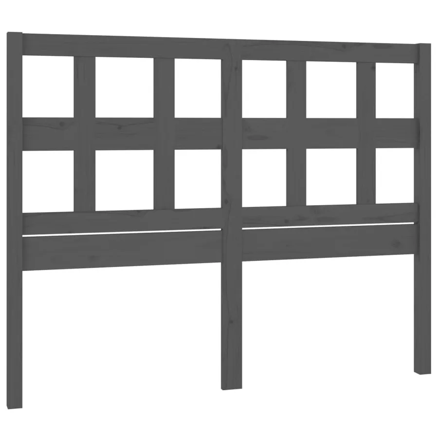 Tête de lit Gris 185,5x4x100 cm Bois massif de pin - 2