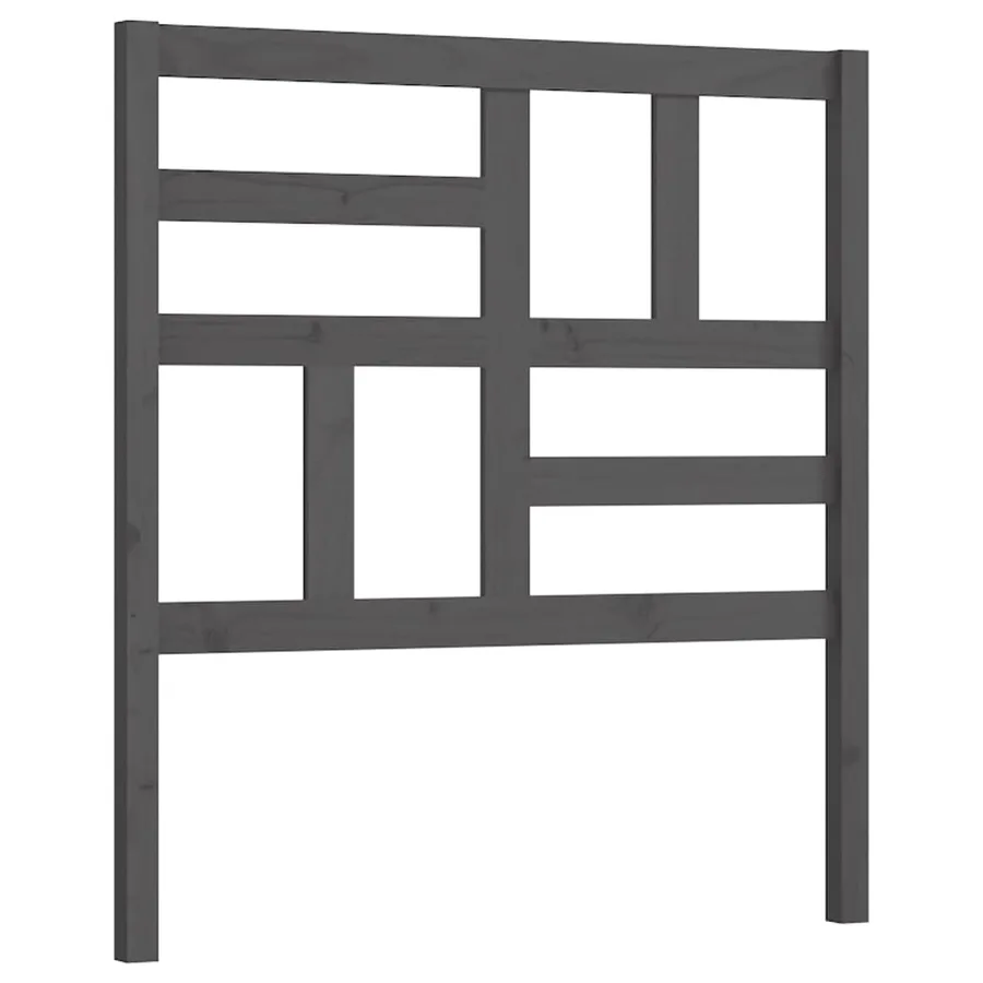 Tête de lit Gris 106x4x104 cm Bois massif de pin - 2