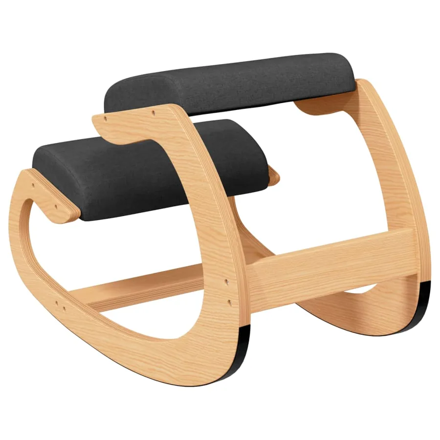 Chaise assis-genoux noir 55x84x55 cm contreplaqué de bouleau - 5