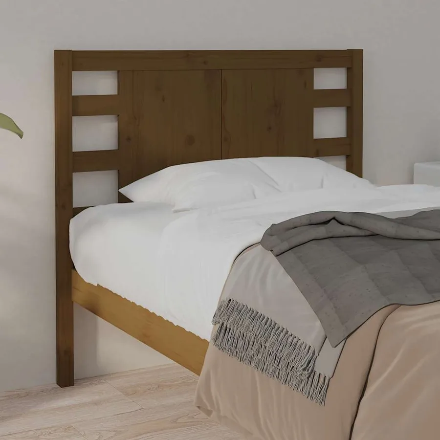 Tête de lit Marron miel 81x4x100 cm Bois massif de pin - 4