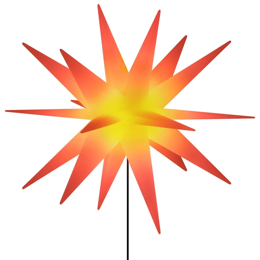 Lumières de Noël avec piquets 3 pcs LED pliable rouge 57 cm - 6
