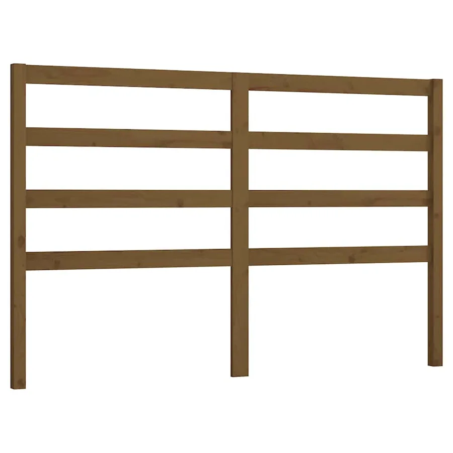 Tête de lit Marron miel 166x4x100 cm Bois massif de pin - 2