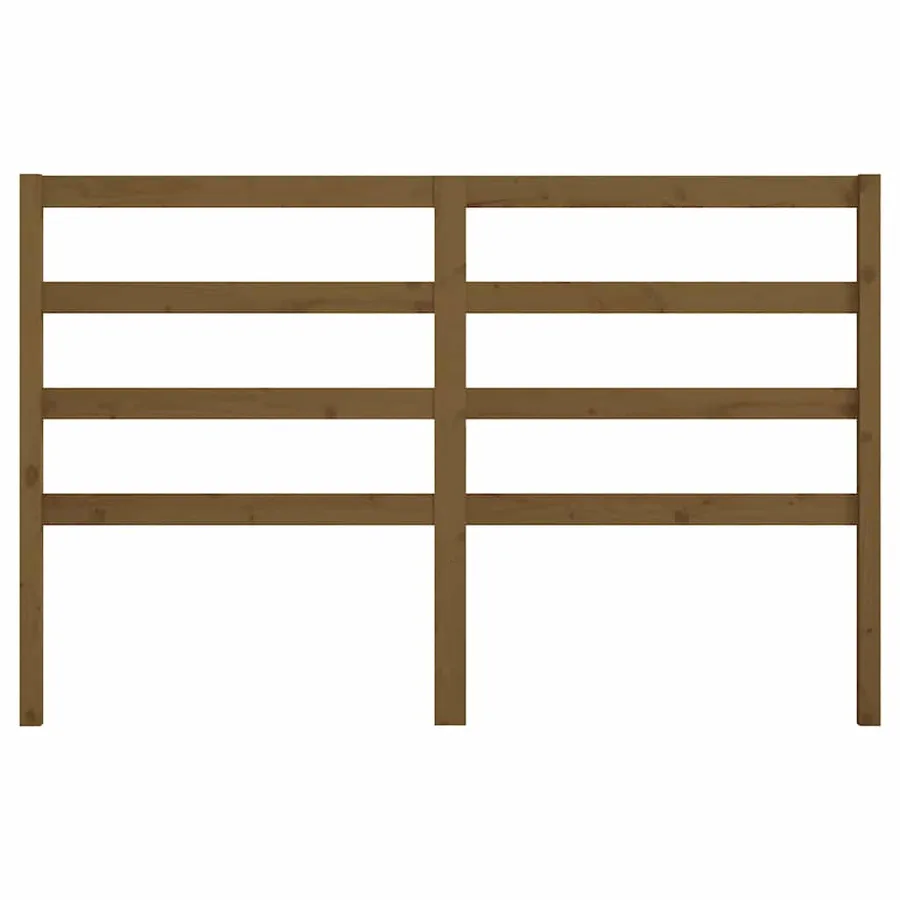 Tête de lit Marron miel 166x4x100 cm Bois massif de pin - 4