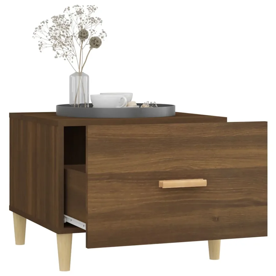Tables basses 2 pcs chêne marron 50x50x40 cm bois d'ingénierie - 5