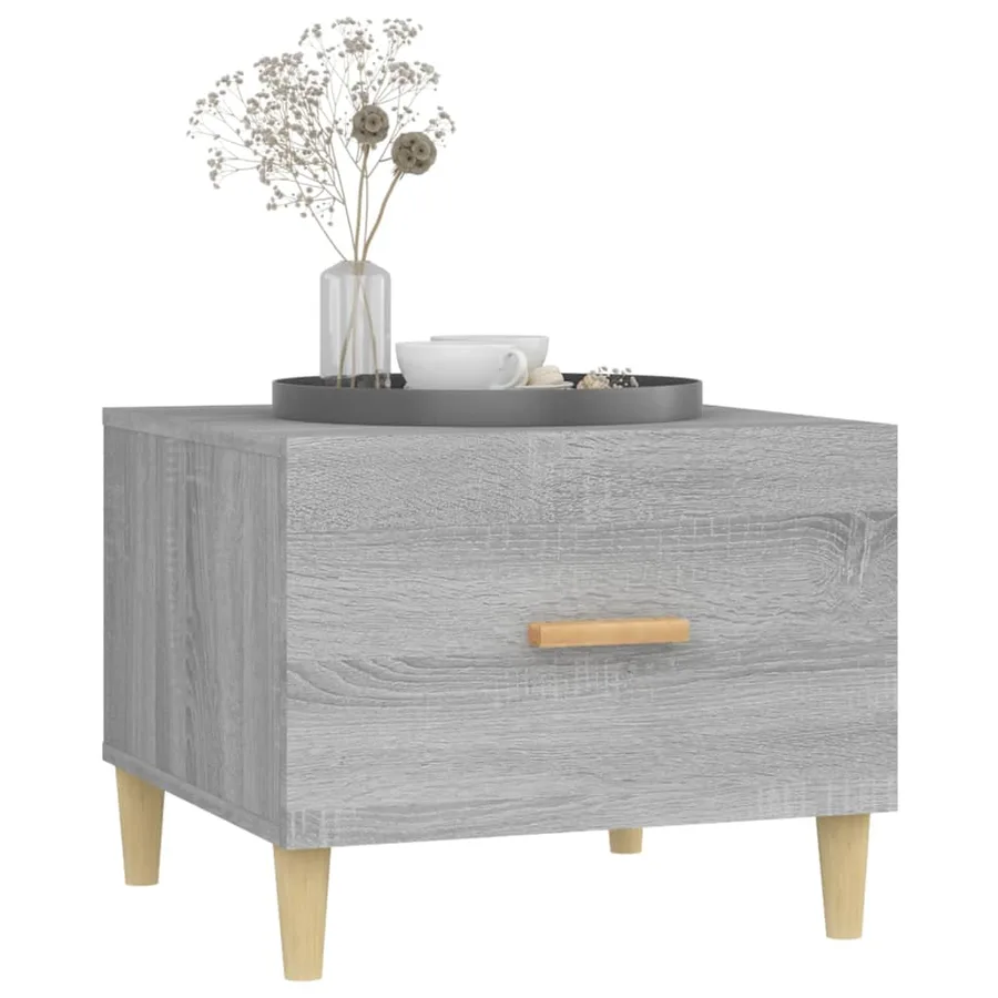 Tables basses 2 pcs sonoma gris 50x50x40 cm bois d'ingénierie - 5
