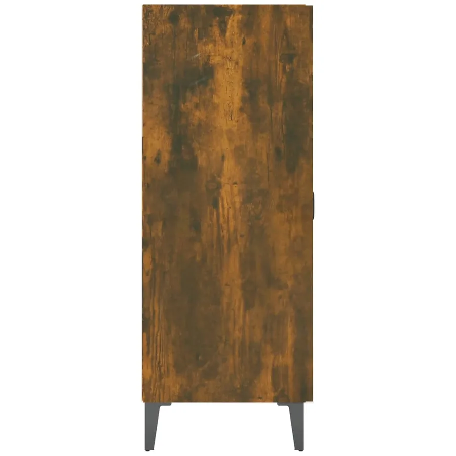 Buffet chêne fumé 69,5x34x90 cm bois d'ingénierie - 6