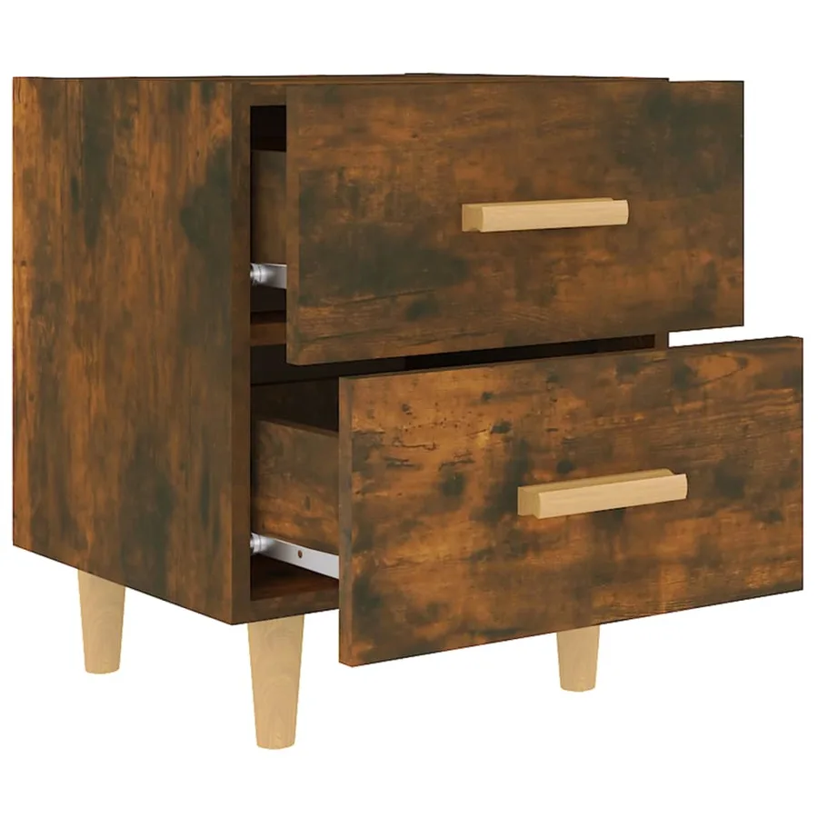 Table de chevet Chêne fumé 40x35x47,5 cm - 5