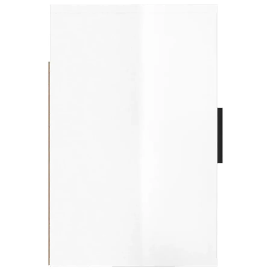 Table de chevet murale Blanc brillant 50x30x47 cm - 7