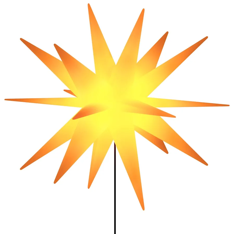 Lumières de Noël avec piquets 3 pcs LED pliable jaune 57 cm - 5