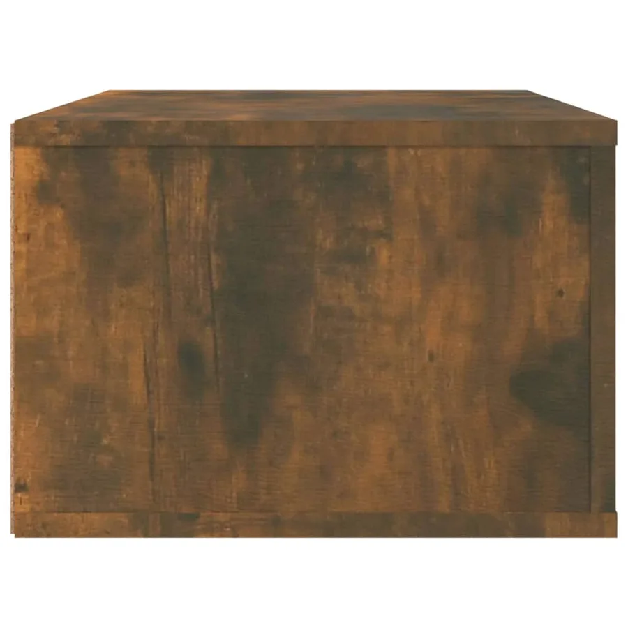 Armoire TV suspendue Chêne fumé 80x36x25 cm Bois d'ingénierie - 8