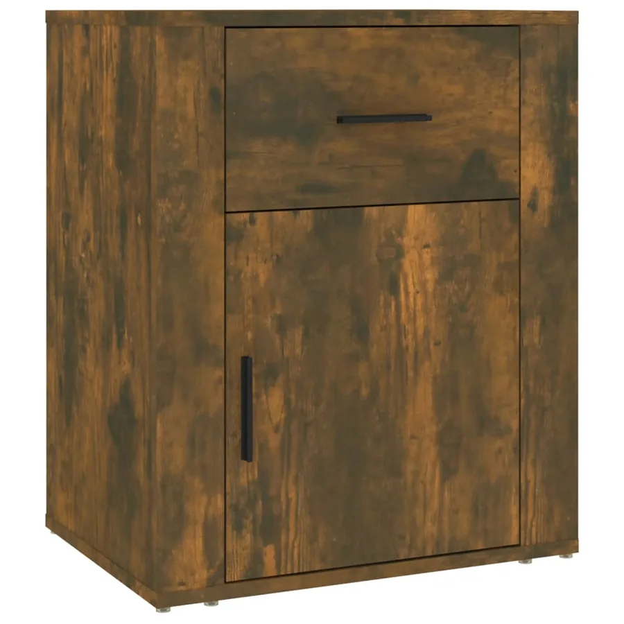 Table de chevet Chêne fumé 50x36x60 cm Bois d'ingénierie - 2