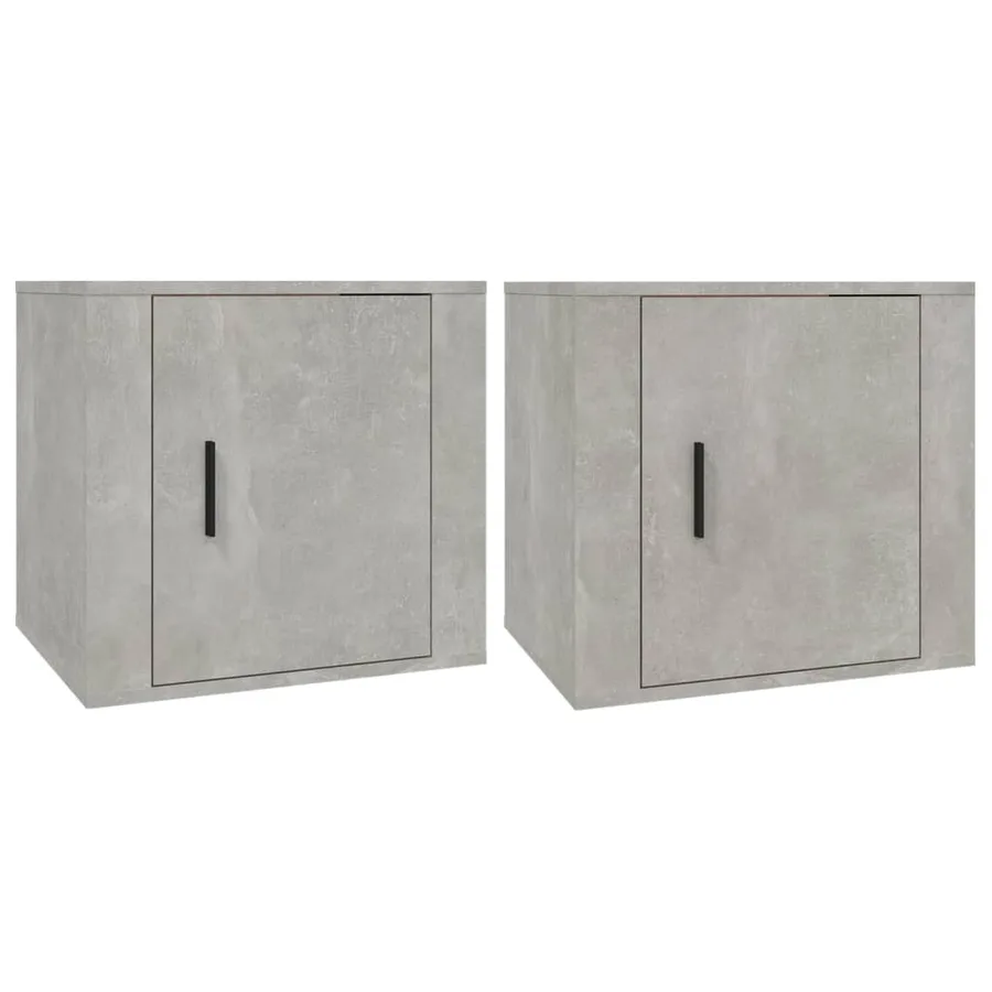 Tables de chevet 2 pcs Gris béton 50x39x47 cm - 2