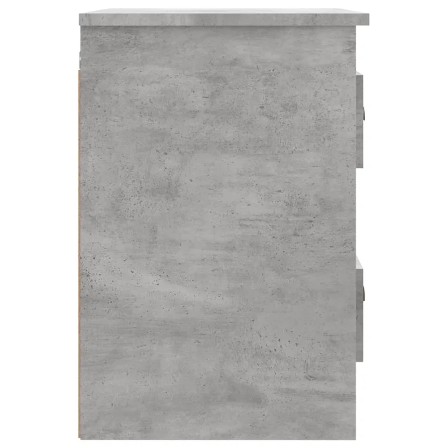 Table de chevet murale gris béton 41,5x36x53 cm - 8