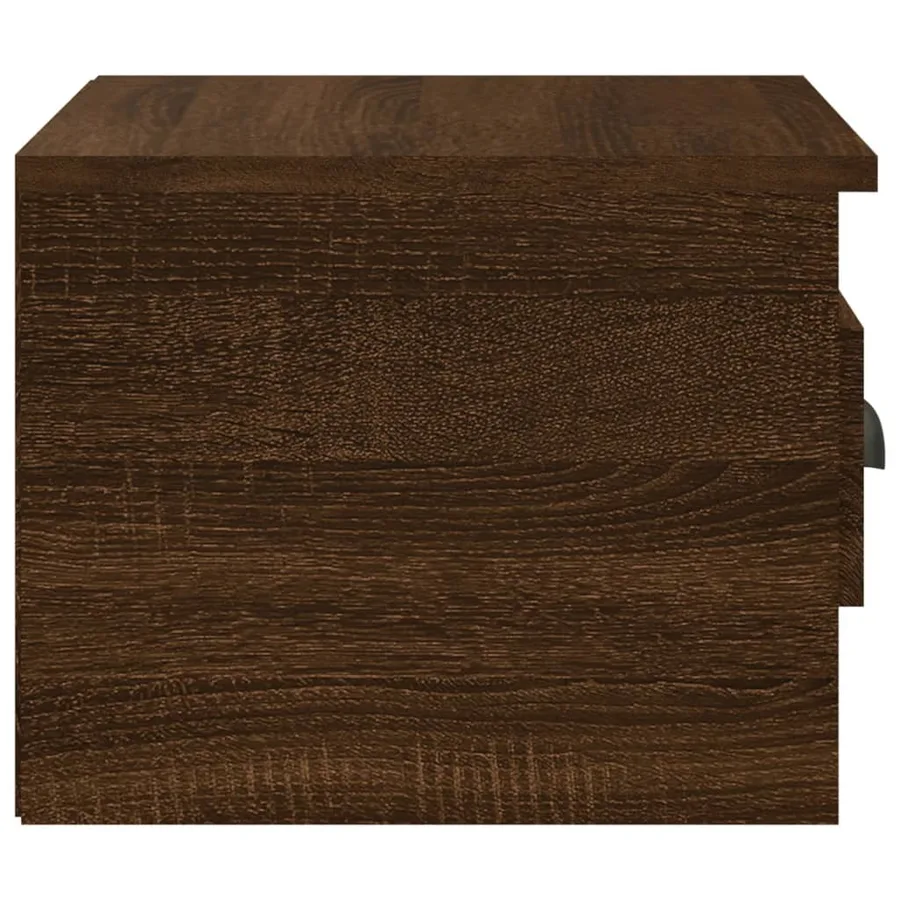 Table de chevet murale chêne marron 41,5x36x28 cm - 7