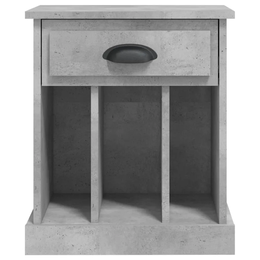 Table de chevet gris béton 43x36x50 cm - 7