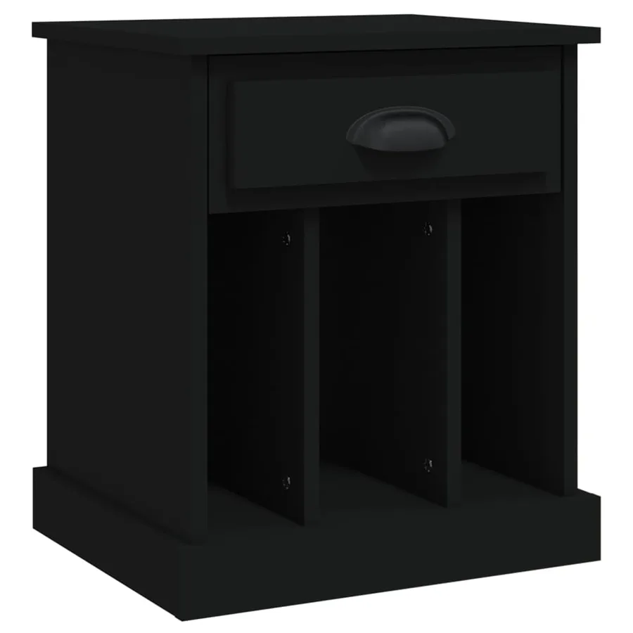 Table de chevet noir 43x36x50 cm - 2