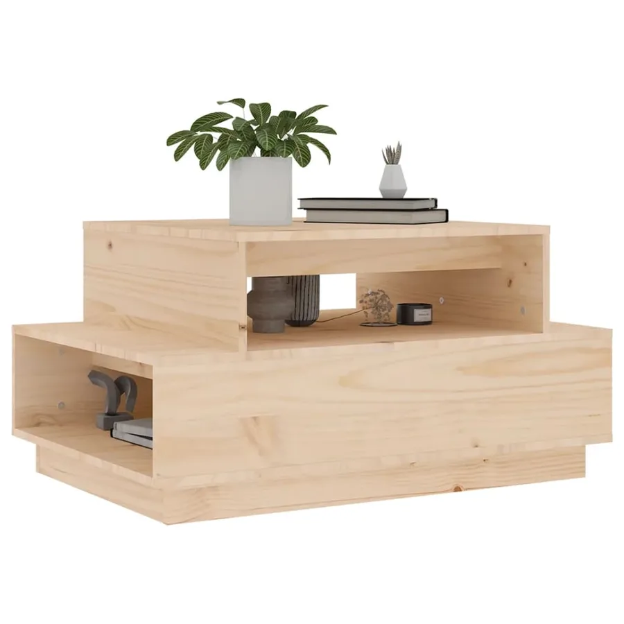 Table basse 80x55x40,5 cm Bois massif de pin - 4
