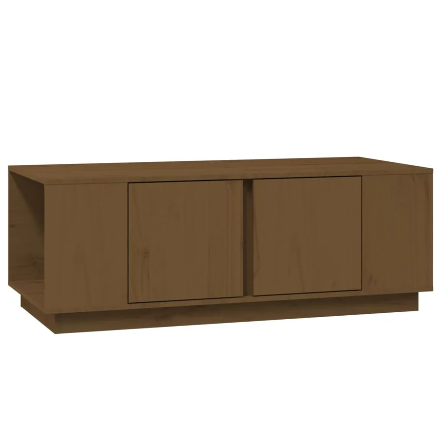 Table basse Marron miel 110x50x40 cm Bois massif de pin - 2