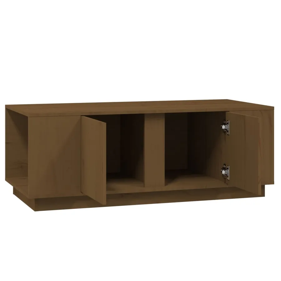 Table basse Marron miel 110x50x40 cm Bois massif de pin - 6