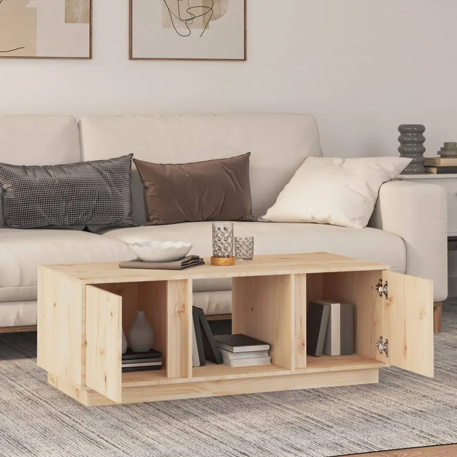 Table basse 110x50x40 cm Bois massif de pin - 3