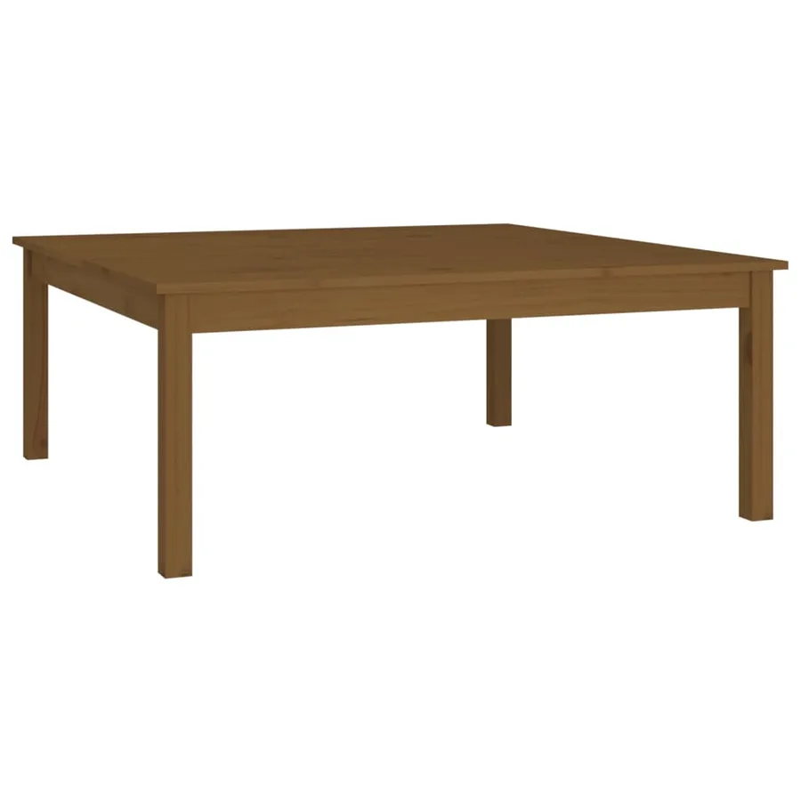 Table basse Marron miel 100x100x40 cm Bois massif de pin - 2