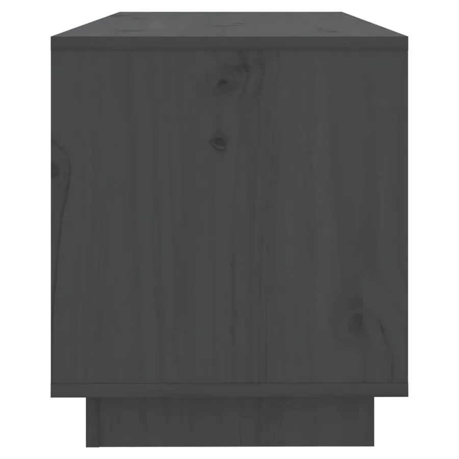 Meuble TV Gris 74x34x40 cm Bois de pin massif - 5