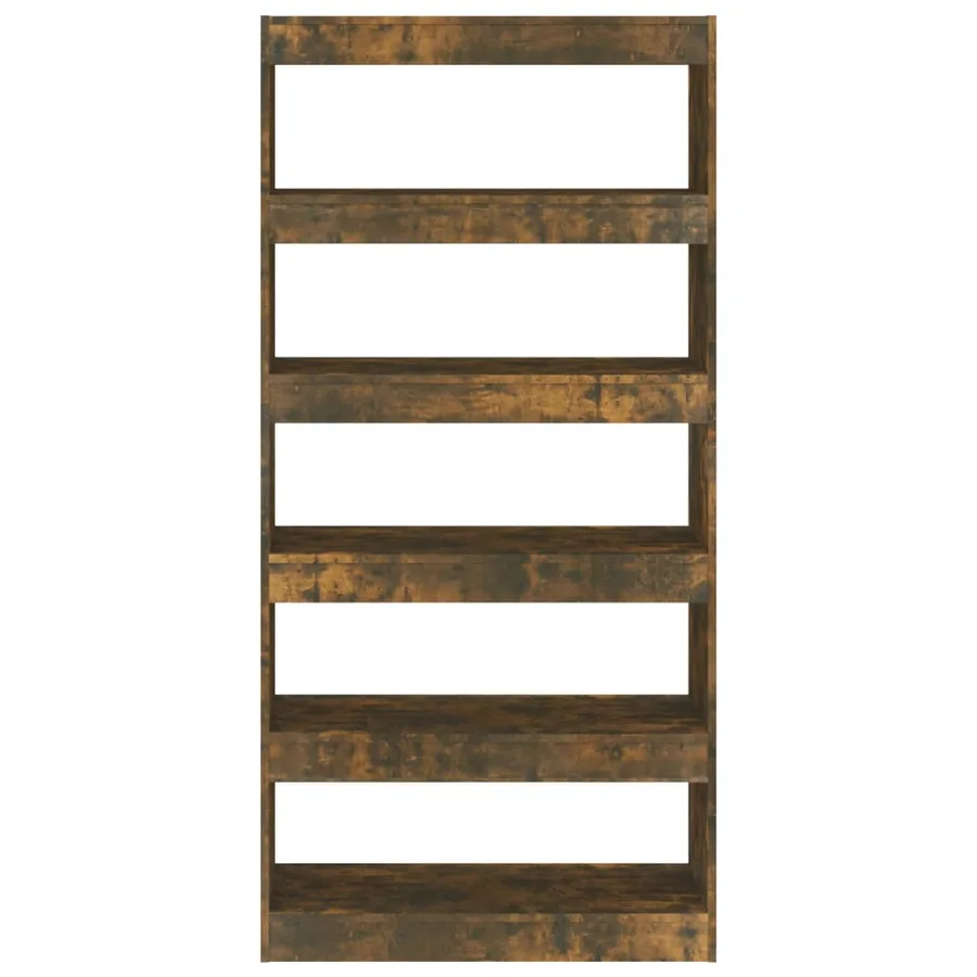 Bibliothèque/Séparateur de pièce Chêne fumé Bois d'ingénierie - 5