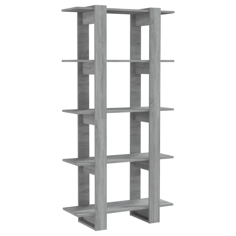 Bibliothèque/Séparateur de pièce Sonoma gris 80x30x160 cm - 2