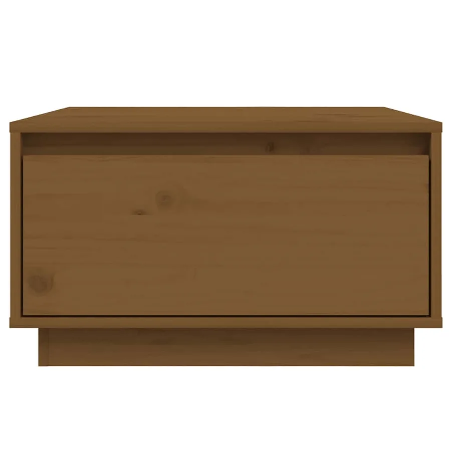 Table basse Marron miel 55x56x32 cm Bois massif de pin - 5
