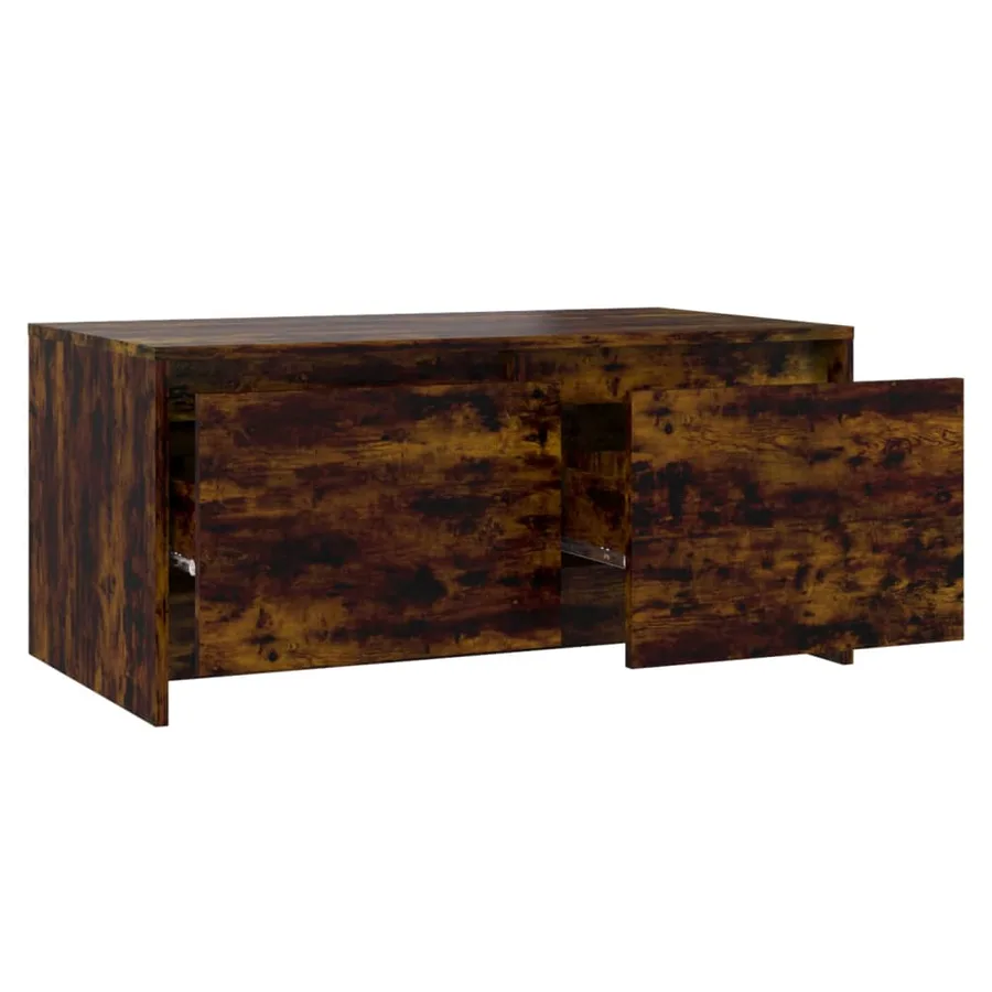 Table basse Chêne fumé 90x50x41,5 cm Bois d'ingénierie - 7
