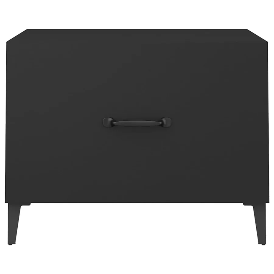Tables basses avec pieds en métal 2 pcs Noir 50x50x40 cm - 7