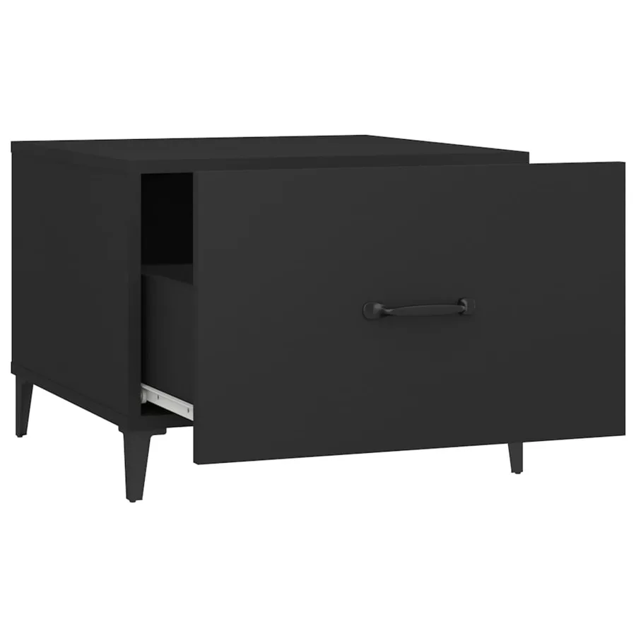 Tables basses avec pieds en métal 2 pcs Noir 50x50x40 cm - 9