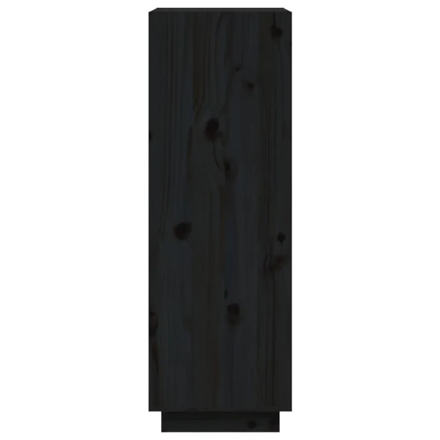 Bibliothèque/Séparateur de pièce Noir 60x35x103 cm Pin massif - 6