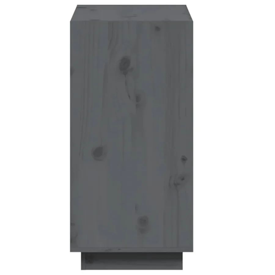 Bibliothèque Gris 60x35x71 cm Bois de pin massif - 6